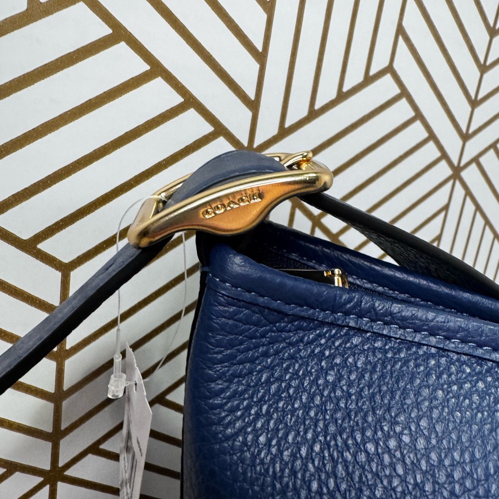 NWT Coach Jude Duffle Bag in Gold/Deep Blue - Picture 2 of 14